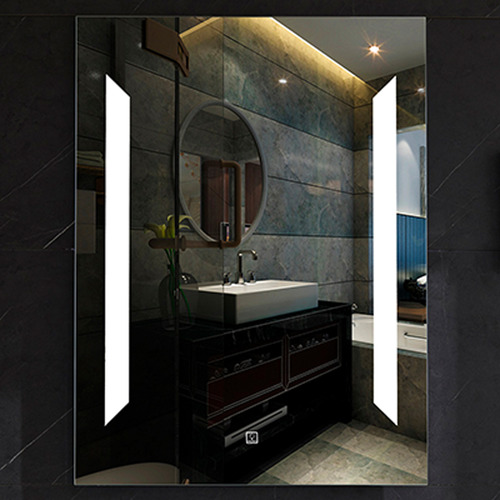 LED Bathroom Mirror Size 60x80 cm, White/Yellow Light | Alsaggaf company