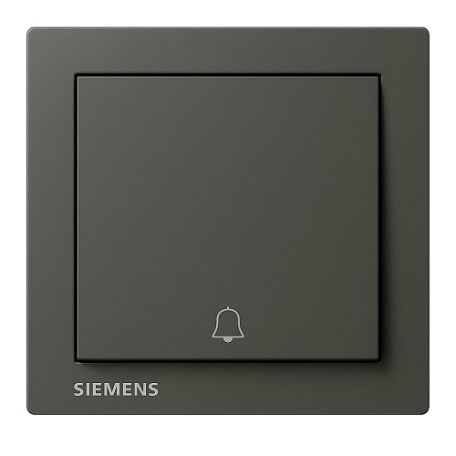 10A Doorbell Switch 86x86mm Dark Gray, 250V | Siemens (Delta Relfa)