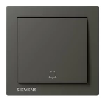 مفتاح جرس 10 امبير، رمادي داكن، 86×86 مم، 250 فولت | سيمنز (دلتا ريلفا) 