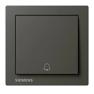 10A Doorbell Switch 86x86mm Dark Gray, 250V | Siemens (Delta Relfa)