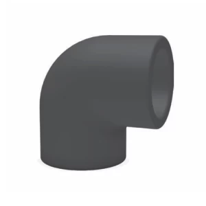 UPVC Plastic Elbow 90° Size 1 inch Dark Gray | Al-Rajhi Pipes