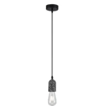 modern hanging light, black color, dimensions 60x60x120 mm