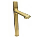 High Italian Automatic Bathroom Washbasin Mixer, Matte Gold
