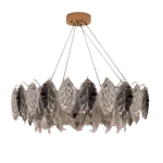 Modern Chandelier in Gold | Gray Color, Size 60 × 100 cm