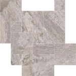 Oberon Porcelain Tiles for Residential Spaces, Matte Surface, Size 21.5× 44 cm, Gray Color, 10 mm Thickness