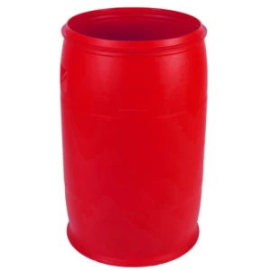 HDPE Plastic Barrel 220 Liter, Red Color, 58 cm Diameter, 93 cm Height | AL-FURIDI FACTORY FOR PLASTIC INDUSTRIES