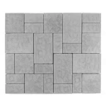Concrete Tile Bilsan Design, Size 6 cm, Rough without Chamfer, Cement | Al Sarif Company, model BIL-6CM-GY-N-W/C-R