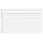 Skirting Polystyrene Length 2.4 m, Height 10 cm, White color, Model JU-10-1