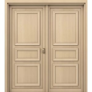 Double Door Wood Plastic Composite WPC, 220×235 cm, 6 cm Thick, Light Wood | WPC-EX05