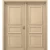 Double Door of Wood (WPC) Plastic Composite, light wood, Size 220 × 235 cm, 6 cm Thickness, Model WPC-EX05