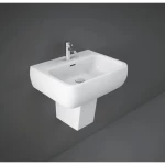 مغسلة حمام افرنجي نصف قاعدة، مقاس 40×8 سم، إرتفاع 43.5 سم، لون كروم | راك للخزف