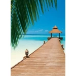 Mural image sea design, size 183 cm × 254 cm, blue color