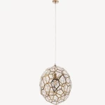 Dedalo Pendant Light Modern, Dimensions 50 x 50 x 145 cm, Gold Color