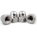 Nickel Plated Cap Nut DIN 1587, Size 12 mm Grade 4.8 | Aobsco Company
