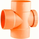 UPVC Plastic  Access Tee Size 110 mm Orange Color | Almona Company