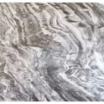 بديل الرخام للمطابخ، 280× 122 سم مستطيل الشكل، رمادي مموج ببني