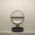 Round Wall Mirror, Black Aluminum Frame, Size 60 × 60 cm