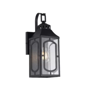 Outdoor Lantern Light E27, Black, 13x17x34 cm | 49247