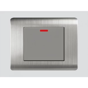 Art DNA Single AC Switch 7×7 cm 45 Amp Steel Color | Art DNA