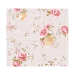 American floral wall Covering, size 10 m x 0.53 m, pale beige color, model FF51201  