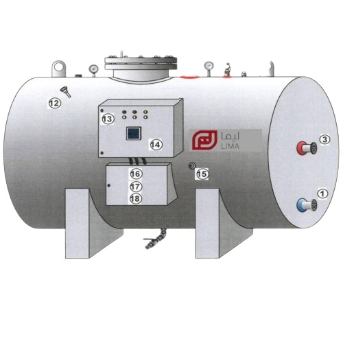 Horizontal Water Heater Capacity 4000 Liter Height 3110 mm, European Design | Reem Water Heater Factory