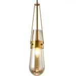Ceiling Pendant New Classic, Golden Color, 54 cm Height, 10 cm Width