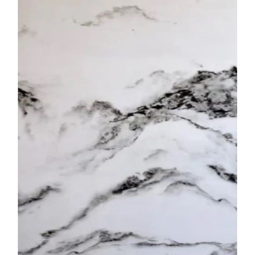 Marble Alternative PVC Size 280 x 122 cm, Rectangle, White with Black Veins | Luxury line