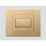 مفتاح مكيف دي 3 بيانو، لون ذهبي، 45 أمبير، مقاس 7×7 سم