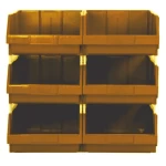 صندوق رف بلاستيك، مقاس 61×40×22 سم، مساحة تخزين 30 كغم، لون بني ذهبى، موديل TBDHR