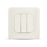 مفتاح انارة ثلاثي دركسيون 10 أمبير، لون ابيض، 7×7 سم، 250 فولت | سبكترا