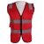   Professional heavy duty safety vest, with pockets and zipper, Size L, Weight  1 kg, Red Color      