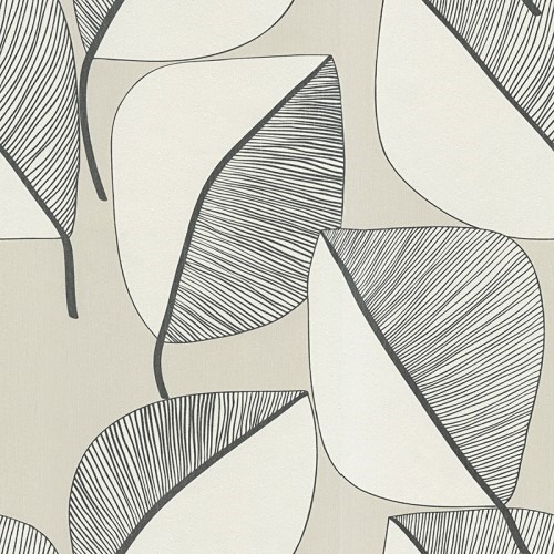 Leaf-patterned Wall Covering 10m x 0.53m Beige | Balbaid Decor Company