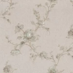 Italian floral wall Covering, size 10 m x 1.06 m, pale beige color, model 5939  