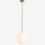 Ceiling Pendant Light, White Color, Length 29 cm, Width 29 cm, Height 157 cm
