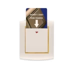 مفتاح كارت  16 امبير أمنية الفنار مقاس 7×7 سم اللون ذهبى بحلقة ذهبى