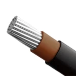 50mm 0.6/1kV Single Core Electrical Cable, Stranded Aluminum Wire, PVC Insulation, Brown Color, 1000 M Length | BAHRA