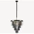 Crystal Chandelier Modern Design, 40 cm Height, Size 65x65 cm, Black Color