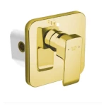 Concealed shower Mixer, Gold, Single Lever, Model Profile Star, Two Lines