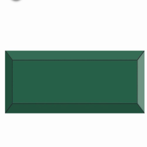 Frame Wall Tiles 7.5×22.5 cm, Glossy Green, 10 mm Thickness | Frame