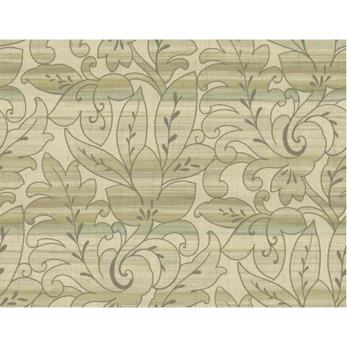Leaf-Patterned Wallpaper 10m x 0.53m Beige Color, Model BC60008 | Balbaid Decor Company