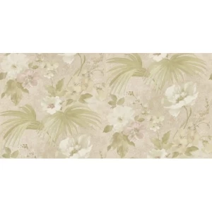 Italian Wall Decoration Floral Wallpaper 10m x 0.53m Light Beige | Balbaid Decor Company