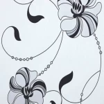 Wall Covering Collection Aruba, White and Black Color, Size 5 m², Product Code 5716-15