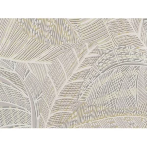Leaf Patterned Wallpaper Pale Beige 10 m x 0.53 m, Model 221312 | Balbaid Decor Company
