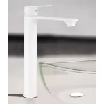 Washbasin Faucet, White, Long