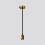 Modern Ceiling Pendant, Gold Color, Dimensions 40x60 mm, Cable 150 cm, Single Bulb