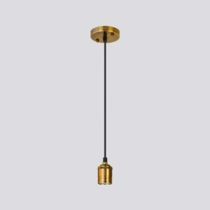 Modern Ceiling Pendant 40x60 mm, Gold Color, Cable 150 cm, Single Bulb | 