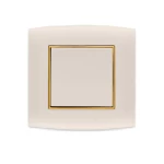 مفتاح كهرباء مفرد دركسيون 20 امبير أمنية الفنار مقاس 7×7 سم اللون ذهبى بحلقة ذهبى