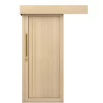 ابواب سحاب من الخشب البلاستيكي (WPC)، مقاس 600×600 سم، السماكة 6 سم، خشب فاتح، موديل GM02