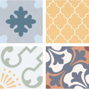Cut Porcelain Floor Tiles 16.5x16.5 cm Multi-Color | Hamdan Ceramics Foundation