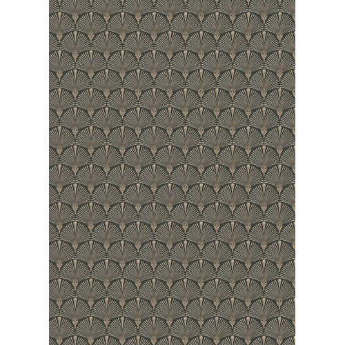 Patterned Wallpaper Dark Brown, 10m x 0.53m, Model 10346-15 | Balbaid Decor Company